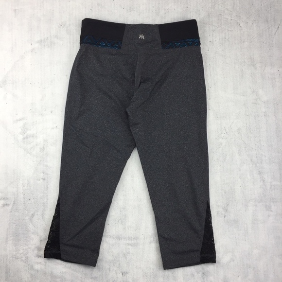 Kyodan Leggings Womens Small Activewear Athletic Capri Lace Cut Outs Workout - Picture 1 of 6